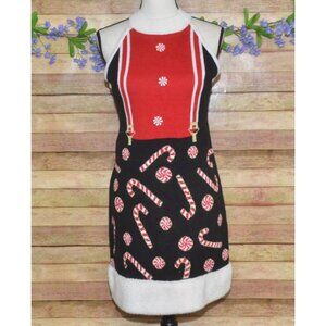 No Boundaries Candy Canes Sleeveless Christmas Sweater Dress Size M 7-9 Holiday
